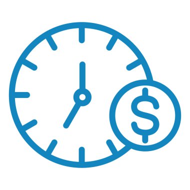 zaman yönetimi vektörü düz renk simgesi