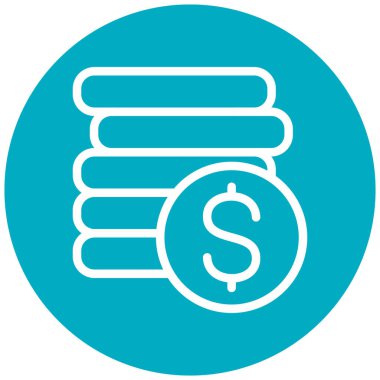 Dolar. Web simgesi basit tasarım