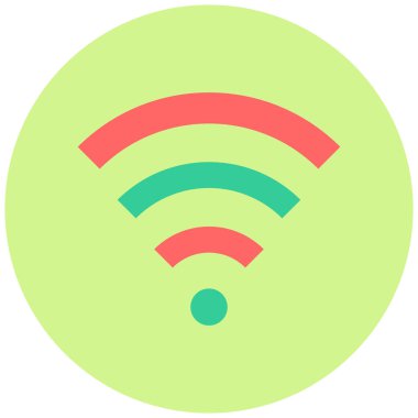 Kablosuz. Web simgesi basit illüstrasyon