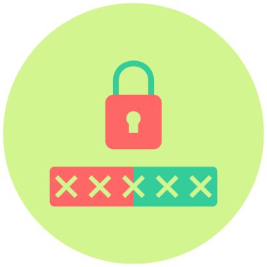 Kilit. Web simgesi basit illüstrasyon