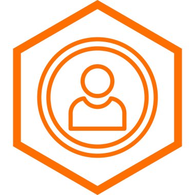 Turuncu ve sarı düğmeli adamın vektör çizimi