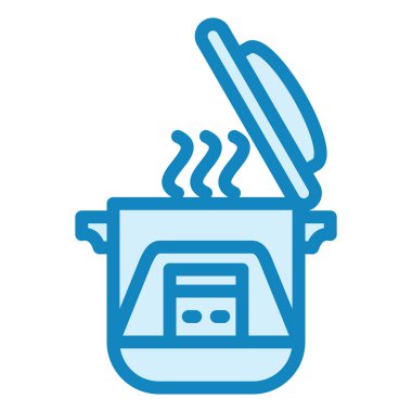 Yemek pişirmek. Web simgesi basit illüstrasyon 