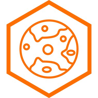 turuncu gezegen simgesi modada izole edilmiş arkaplan