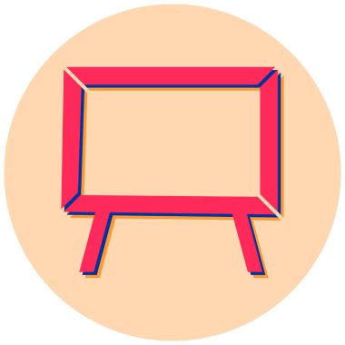 Tahta. Web simgesi basit illüstrasyon