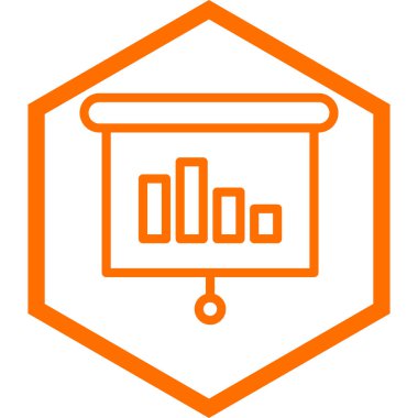 Web, mobil ve bilgi grafikleri için iş grafik simgesi. izole vektör illüstrasyonu