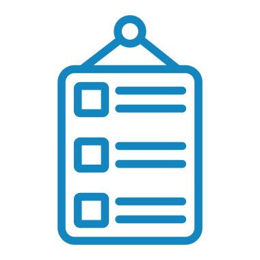 Liste simgesi ve vektör illüstrasyonlu pano