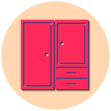 Kapı. Web simgesi basit illüstrasyon