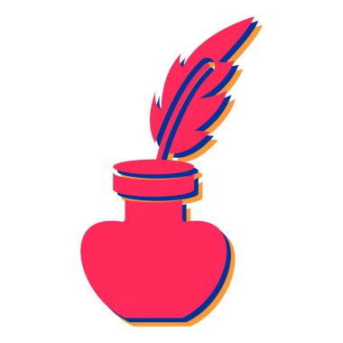 Tüylü ikon vektör illüstrasyonu