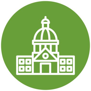 Üniversite. Web simgesi basit illüstrasyon