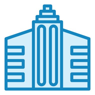 Bina. Web simgesi basit illüstrasyon