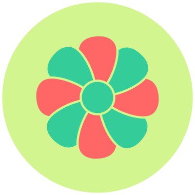 Çiçek açmış. Web simgesi basit illüstrasyon