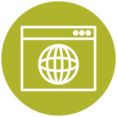 Tarayıcı penceresi. Web simgesi