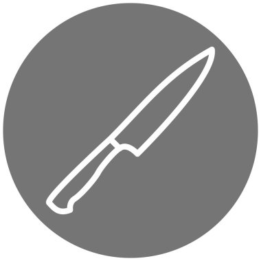 Bıçak ikonu. Web için basit mutfak gereçleri vektör simgeleri çizimi