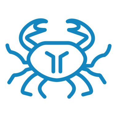 Yengeç ikonu vektörü. Böcek sembolü. izole edilmiş tabela çizimi