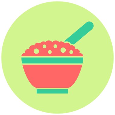 Mısır gevreği simge vektör çizim