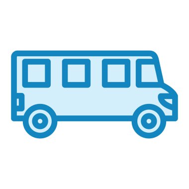 Otobüs. Web simgesi basit illüstrasyon