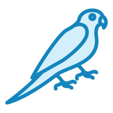 Papağan. Web simgesi vektör illüstrasyonu 