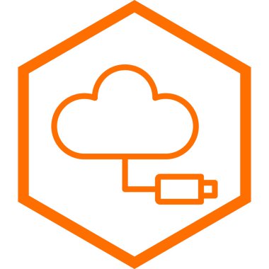 Bulut. Web simgesi basit illüstrasyon