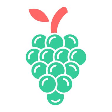 üzüm ikonu vektör illüstrasyonu