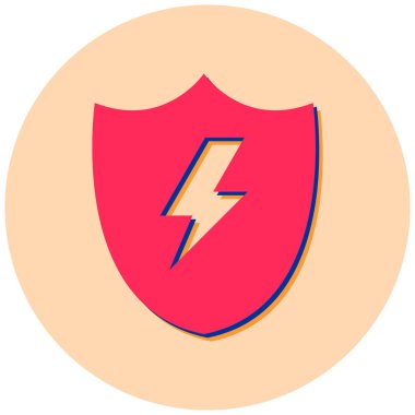 Kalkan. Web simgesi basit illüstrasyon