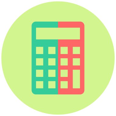 Hesap makinesi. Web simgesi basit illüstrasyon