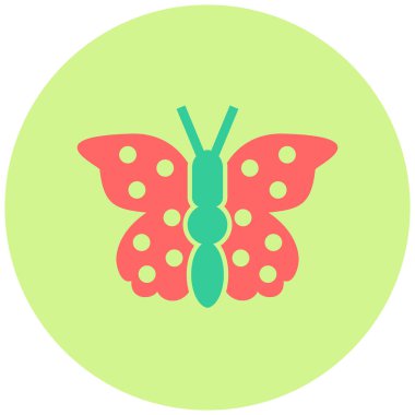 Kelebek. Web simgesi basit illüstrasyon