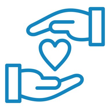 Hayırseverlik. Web simgesi basit tasarım