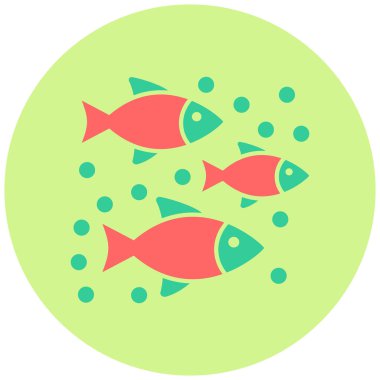 balık simgesi, vektör illüstrasyonu