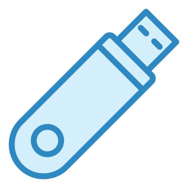 usb flash disk simge vektörü. Taslak alet kesici işareti. izole edilmiş sınır sembolü çizimi
