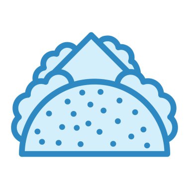 Taco modern simge vektör illüstrasyonu