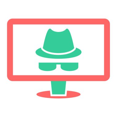 Hacker simgesi vektör illüstrasyonu