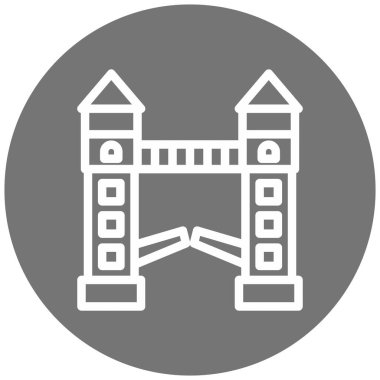 Bir bina simgesinin vektör illüstrasyonu