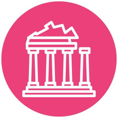 Banka binası. Basit resimleme