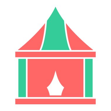 Çadır. Web simgesi basit illüstrasyon