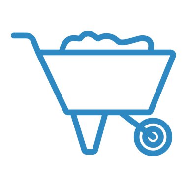 El arabası modern ikon vektör çizimi 