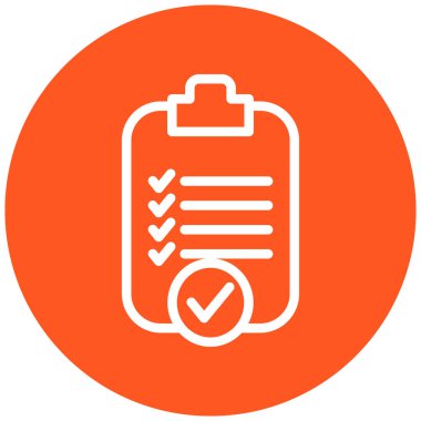 Kontrol listesi. Web simgesi basit illüstrasyon