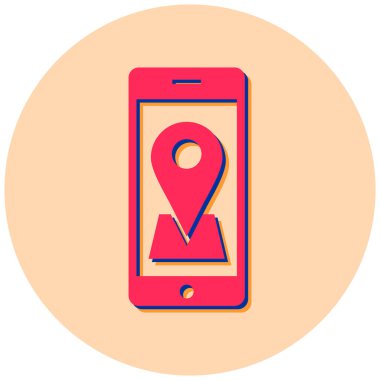 Cep telefonu. Web simgesi basit illüstrasyon