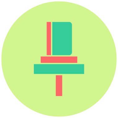 Kitap Durağı simgesinin vektör illüstrasyonu