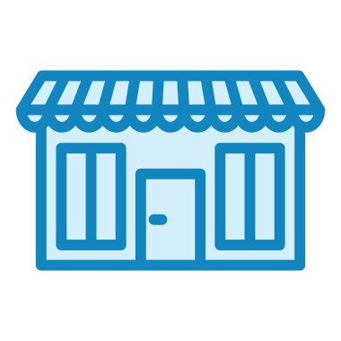 Markette. Web simgesi basit illüstrasyon 