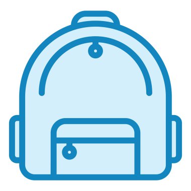 Sırt çantası. Web simgesi basit illüstrasyon 