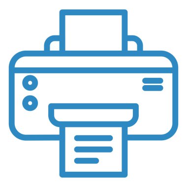 Yazıcı. Web simgesi basit illüstrasyon