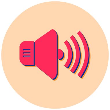 Konuşmacı. Web simgesi basit illüstrasyon