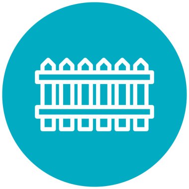 çit simgesi vektör illüstrasyonu