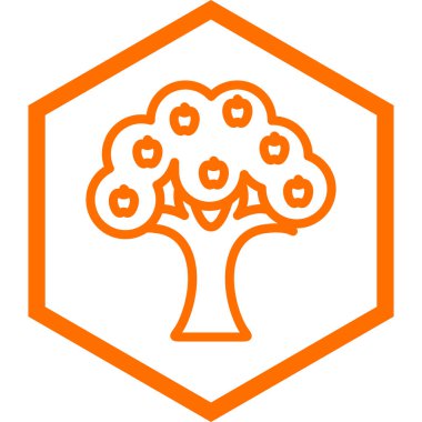 Ağaç simgesi vektörünün gösterimi