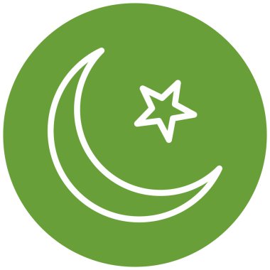 ay simge, basit vektör çizim