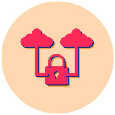 Bulut. Web simgesi basit illüstrasyon