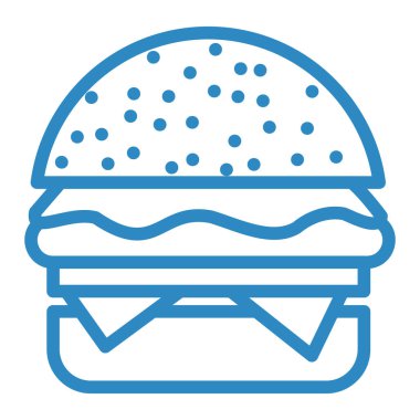 Hamburger. Web simgesi basit illüstrasyon