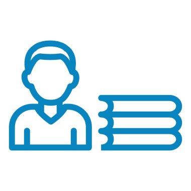 Şapka simgesi olan adam, vektör illüstrasyonu