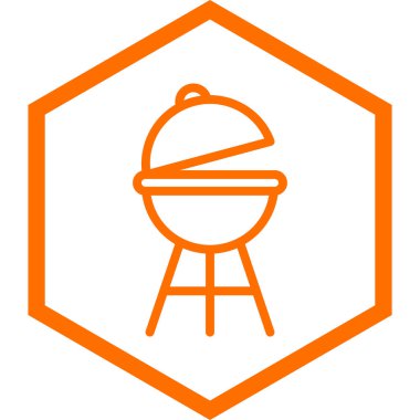 barbekü vektör simgesi modern basit illüstrasyon