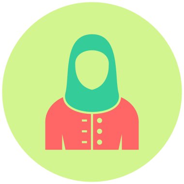 Müslüman bir kadın. Web simgesi
